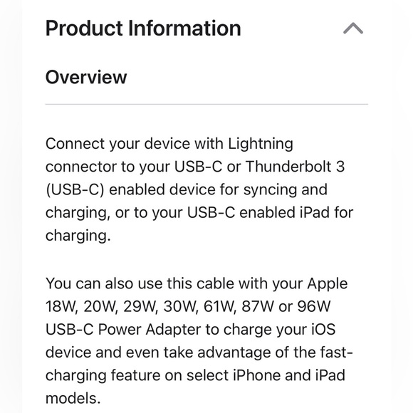 BRAND NEW Authentic Apple USB-C to Lightning Cable (1 m) - Picture 6 of 7